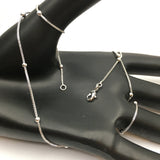 18 inch Finished Rhodium Ball Chain | Fashion Jewellery Outlet | Fashion Jewellery Outlet