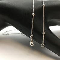 18 inch Finished Rhodium Ball Chain | Fashion Jewellery Outlet | Fashion Jewellery Outlet