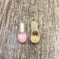 Dangle Shoe Charm with Cubic Zirconia | Fashion Jewellery Outlet | Fashion Jewellery Outlet