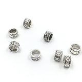 4Pcs Alloy Silver Rondelle Round Spacer Beads | Fashion Jewellery Outlet | Fashion Jewellery Outlet