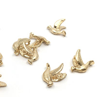 Alloy Light Gold Dove Bird Charm | Fashion Jewellery Outlet | Fashion Jewellery Outlet