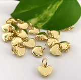 Gold and Rhodium Plated Puffed Heart Charm | Fashion Jewellery Outlet | Fashion Jewellery Outlet