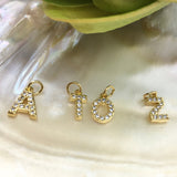 Letters Brass Charm, 18K Gold Plated | Fashion Jewellery Outlet | Fashion Jewellery Outlet