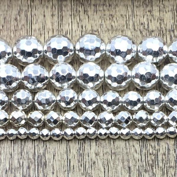 Silver Faceted Hematite Bead | Fashion Jewellery Outlet | Fashion Jewellery Outlet