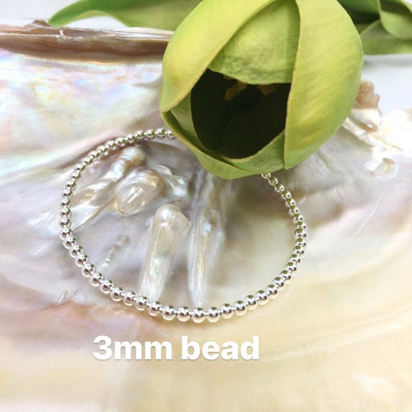 2.5mm and 3mm Sterling Silver Stretchy Bracelet | Fashion Jewellery Ou | Fashion Jewellery Outlet