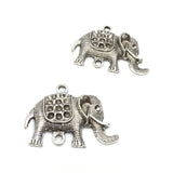 4pc Antique Elephant Alloy Connector Charm | Fashion Jewellery Outlet | Fashion Jewellery Outlet
