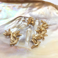 Alloy Light Gold Dove Bird Charm | Fashion Jewellery Outlet | Fashion Jewellery Outlet