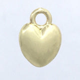 Alloy Heart Cham, Light Gold Heart Charm | Fashion Jewellery Outlet | Fashion Jewellery Outlet