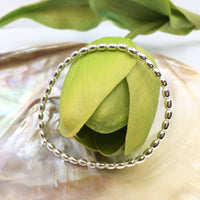 Sterling Silver Rice Shaped Bead Bracelet | Fashion Jewellery Outlet | Fashion Jewellery Outlet