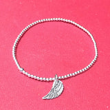 2mm Sterling Silver Bracelet w/ Angel Wing Charm | Fashion Jewellery O | Fashion Jewellery Outlet