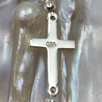 3mm Sterling Silver Bracelet w/ Cross Connector | Fashion Jewellery Ou | Fashion Jewellery Outlet
