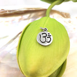 Sterling Silver Om Round Charm | Fashion Jewellery Outlet | Fashion Jewellery Outlet