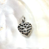 Heart Sterling Silver hollow Cut Charm | Fashion Jewellery Outlet | Fashion Jewellery Outlet