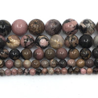 Rhodonite Beads, Natural Stone | Fashion Jewellery Outlet | Fashion Jewellery Outlet
