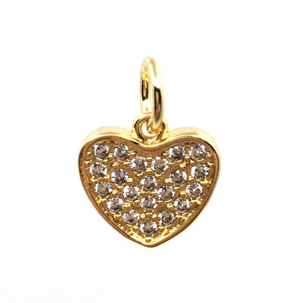 18K Gold Plated Heart Charm | Fashion Jewellery Outlet | Fashion Jewellery Outlet