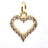 18K Gold Plated Sharp Heart Charm | Fashion Jewellery Outlet | Fashion Jewellery Outlet