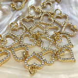 18K Gold Plated Sharp Heart Charm | Fashion Jewellery Outlet | Fashion Jewellery Outlet