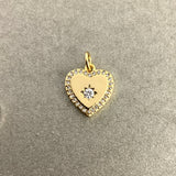 18K Gold Plated Heart CZ Star Charm | Fashion Jewellery Outlet | Fashion Jewellery Outlet
