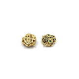 Brass Gold Green Eyed Cheetah Bead | Fashion Jewellery Outlet | Fashion Jewellery Outlet