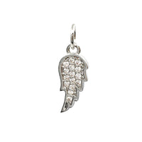 Angel Wings CZ Pave Flat Charm | Fashion Jewellery Outlet | Fashion Jewellery Outlet