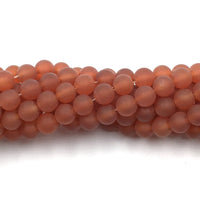 Frosted Orange Matte Agate Beads | Fashion Jewellery outlet | Fashion Jewellery Outlet
