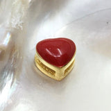 Heart Red Sterling Silver Bead | Fashion Jewellery Outlet | Fashion Jewellery Outlet