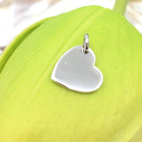 Sterling Silver Heart Charm with side loop | Fashion Jewellery Outlet | Fashion Jewellery Outlet