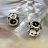 Sterling Silver Bead Heart cut cylindrical bead | Fashion Jewellery Ou | Fashion Jewellery Outlet