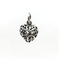 Heart Sterling Silver hollow Cut Charm | Fashion Jewellery Outlet | Fashion Jewellery Outlet