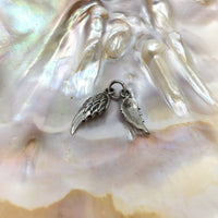 Angel Wings Sterling Silver 3D 2pc Charm | Fashion Jewellery Outlet | Fashion Jewellery Outlet