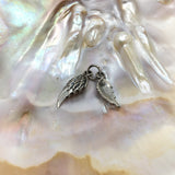 Angel Wings Sterling Silver 3D 2pc Charm | Fashion Jewellery Outlet | Fashion Jewellery Outlet