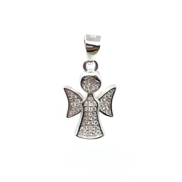 CZ Angel Sterling Silver 3D Charm | Fashion Jewellery Outlet | Fashion Jewellery Outlet