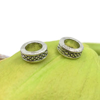 20Pc Alloy Round Cylinder Flat Spacer Beads| Fashion Jewellery Outlet | Fashion Jewellery Outlet