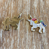 Alloy Colorful Unicorn Charm  | Fashion Jewellery Outlet | Fashion Jewellery Outlet