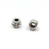 10Pcs Alloy Silver Round Spacer Beads  | Fashion Jewellery Outlet | Fashion Jewellery Outlet