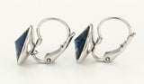 Rhodium Plated Montana Blue Crystal Earring | Fashion Jewellery Outlet | Fashion Jewellery Outlet