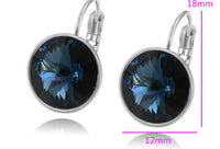 Rhodium Plated Montana Blue Crystal Earring | Fashion Jewellery Outlet | Fashion Jewellery Outlet