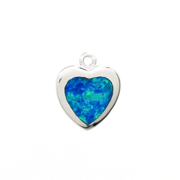 Sterling Silver Heart Charm with Abalone | Fashion Jewellery Outlet | Fashion Jewellery Outlet