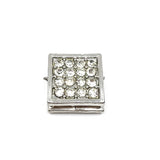 Alloy Rhinestone Square Cube Spacer Beads | Bellaire Wholesale | Fashion Jewellery Outlet