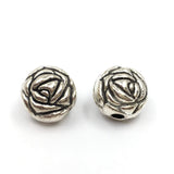 Alloy Silver Round Flower Spacer Beads | Fashion Jewellery Outlet | Fashion Jewellery Outlet