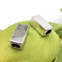 12Pcs Alloy Silver Square Cube Cuboid Spacer Beads| Fashion Jewellery Outlet | Fashion Jewellery Outlet