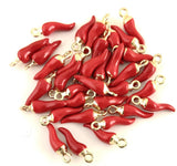 Cornicello Red Brass Gold Plated Charm | Fashion Jewellery Outlet | Fashion Jewellery Outlet