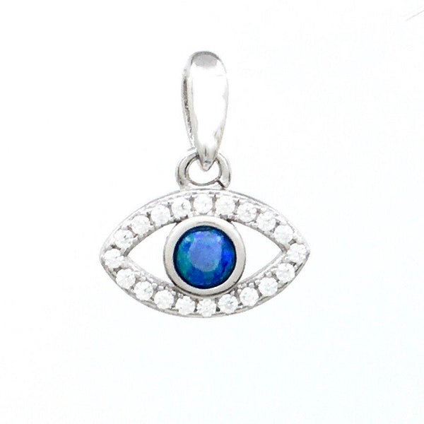 Sterling silver Evil Eye with Abelone | Fashion Jewellery Outlet | Fashion Jewellery Outlet