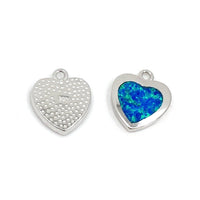 Sterling Silver Heart Charm with Abalone | Fashion Jewellery Outlet | Fashion Jewellery Outlet