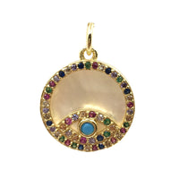 Brass Shell Pearl Evil Eye Charm | Fashion Jewellery Outlet | Fashion Jewellery Outlet
