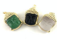 Buddha Head Frosted Glass Pendant | Fashion Jewellery Outlet | Fashion Jewellery Outlet
