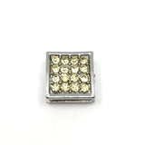Alloy Rhinestone Square Cube Spacer Beads | Bellaire Wholesale | Fashion Jewellery Outlet