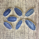 Blue Dyed Stone Oval Connectors | Fashion Jewellery Outlet | Fashion Jewellery Outlet