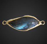 Labradorite Natural Stone Connectors with fire | Fashion Jewellery Outlet | Fashion Jewellery Outlet