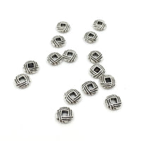 40Pcs Alloy Rhodium Flat Round Beads | Fashion jewellery Outlet | Fashion Jewellery Outlet